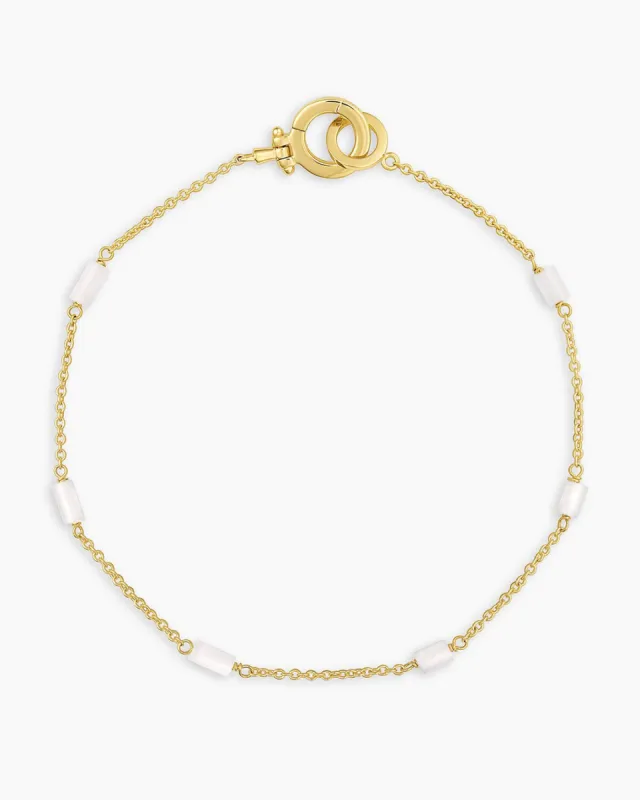 Tatum Bead Bracelet (White) sold by Gorjana