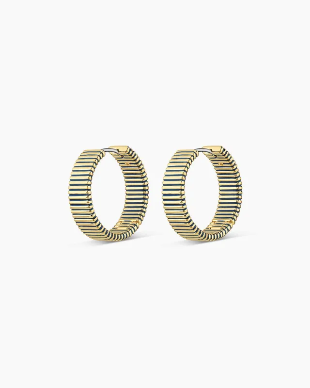 Catalina Enamel Hoops (Navy) sold by Gorjana