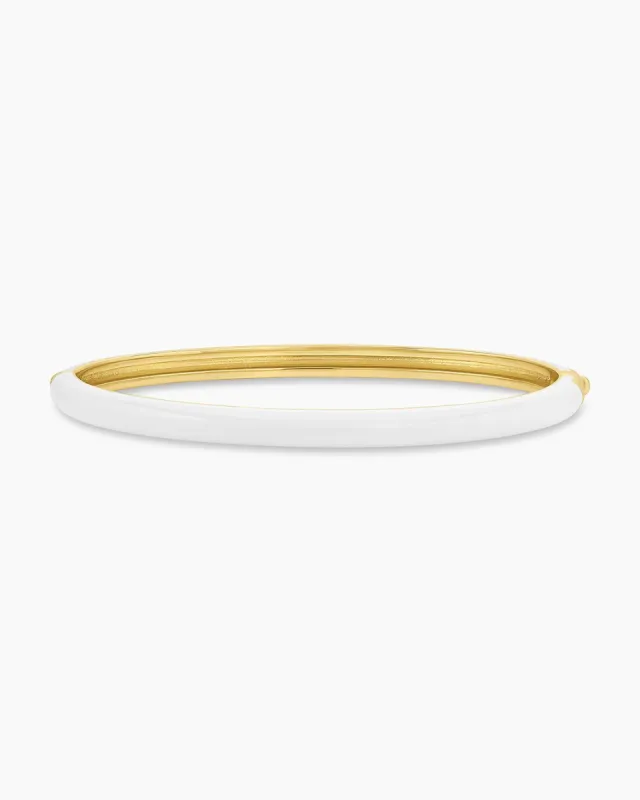 Paseo Enamel Cuff (White) sold by Gorjana