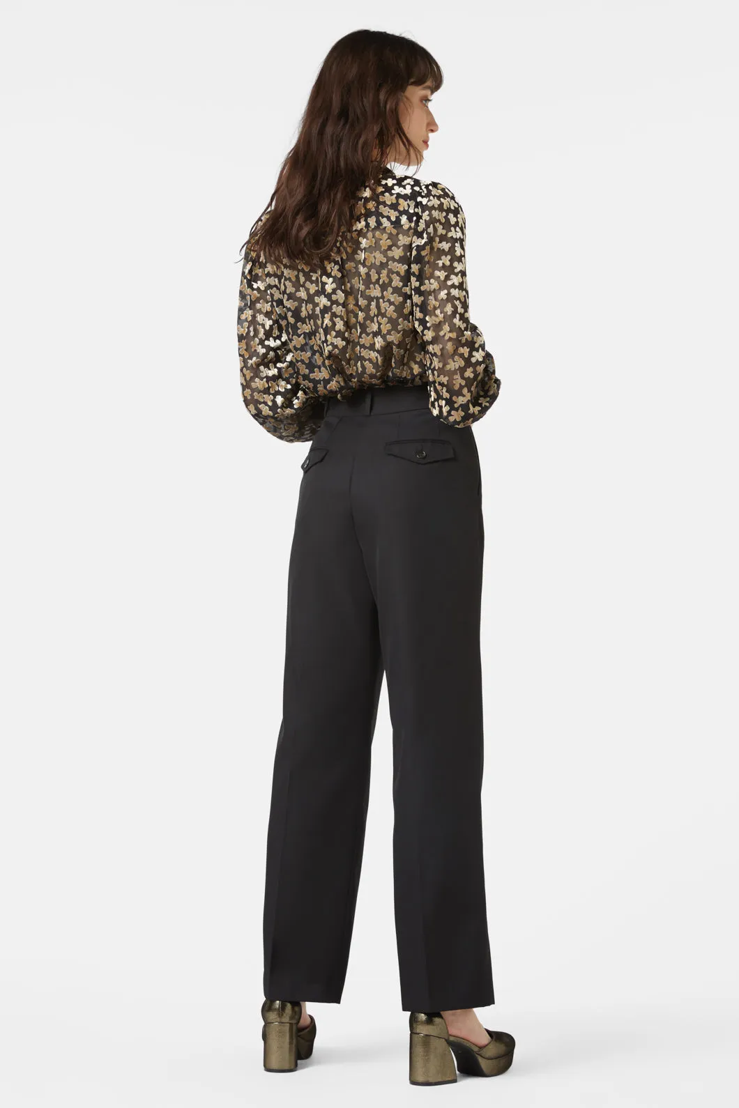 パンツ glamb Out of Society Tailored Slacks High-Waist Tailored Wide-Leg Trouser in Pants & Shorts | Vince