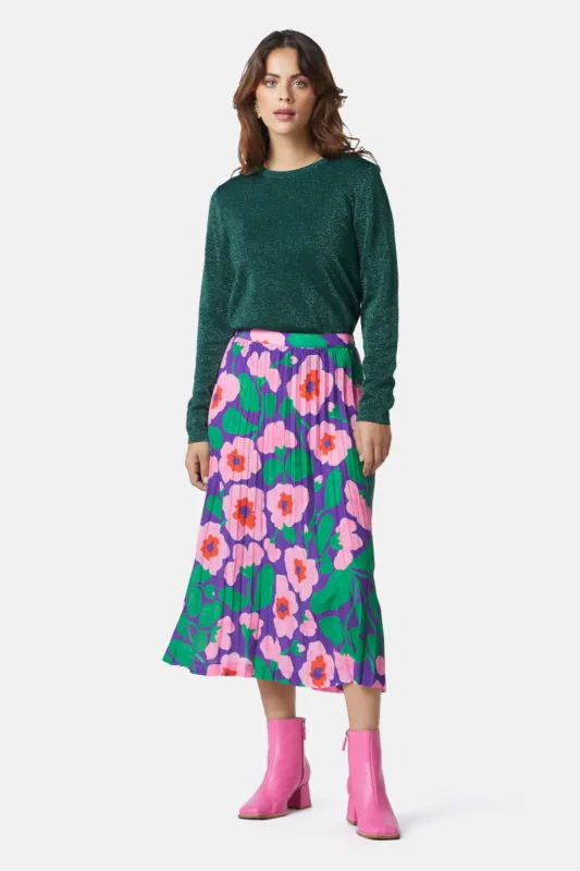 Wild Roses Pleat Skirt sold by gorman