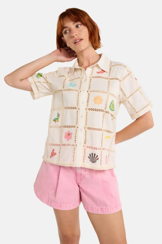 Mosaic Mile Embroidered Shirt made by gorman