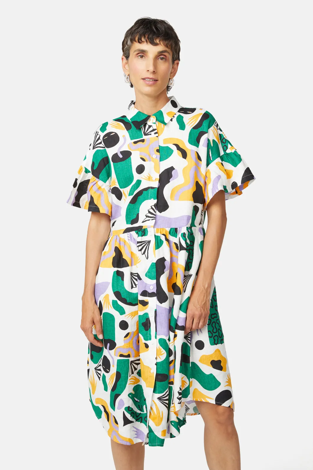 Leopard Ruffle Dress sold by gorman product image thumbnail 2