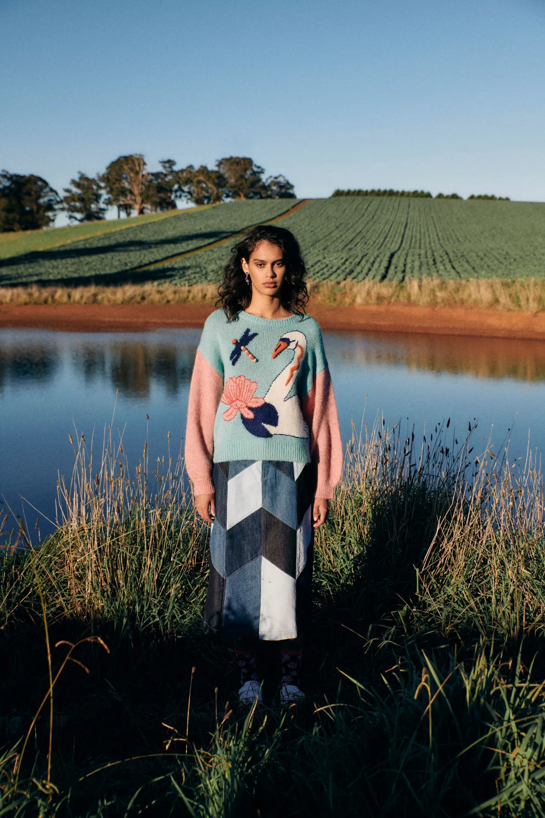 Dallas Spliced Denim Skirt sold by gorman product image thumbnail 2