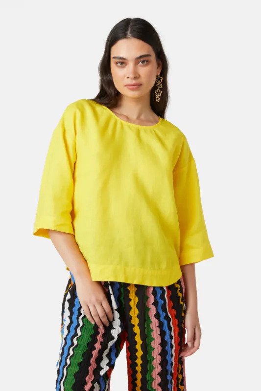 Leidy Linen Top sold by gorman
