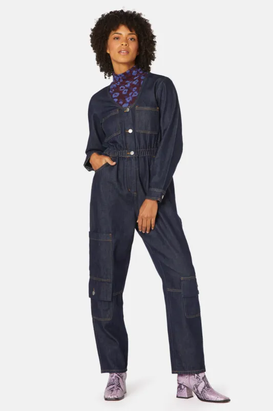 Indigo Pantsuit sold by gorman