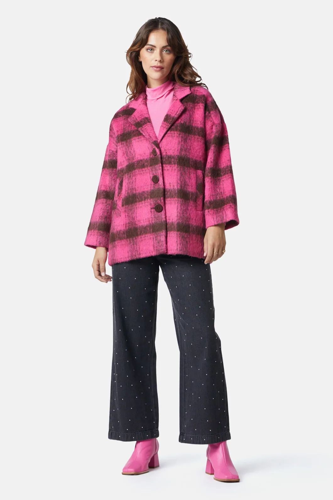 Maggie Check Coat sold by gorman