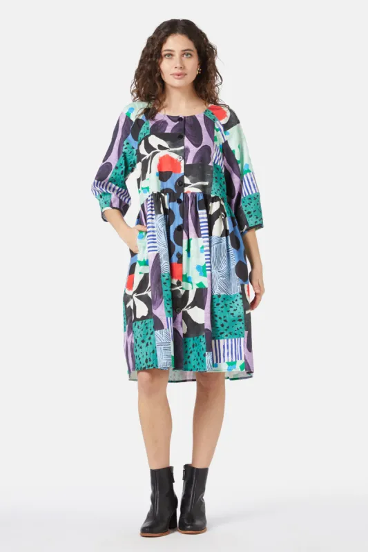 Artists Patchwork Smock Dress sold by gorman