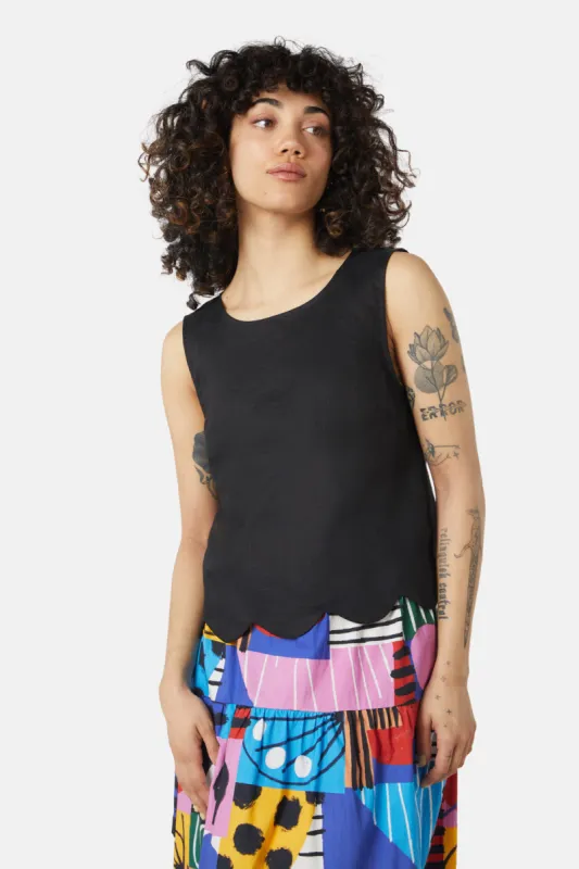 Matea Scallop Tank sold by gorman