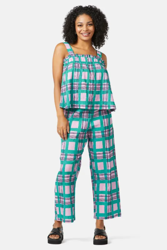 Pink Lake Check Pant sold by gorman