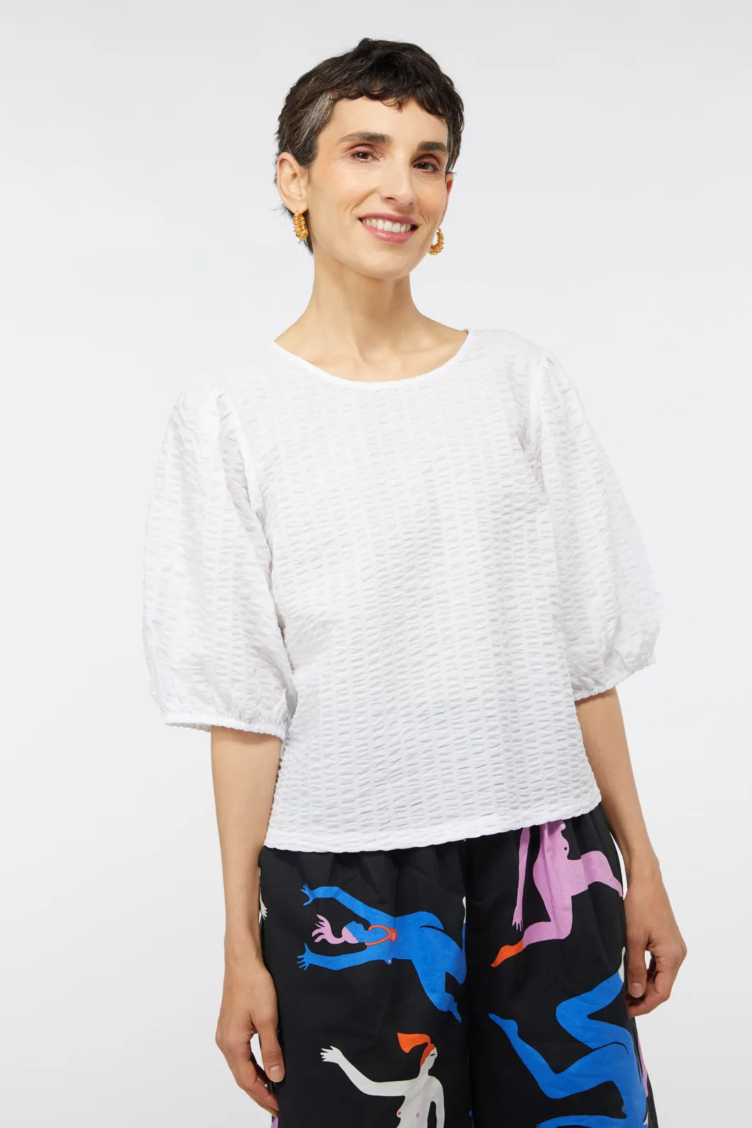 Willow Seersucker Top sold by gorman