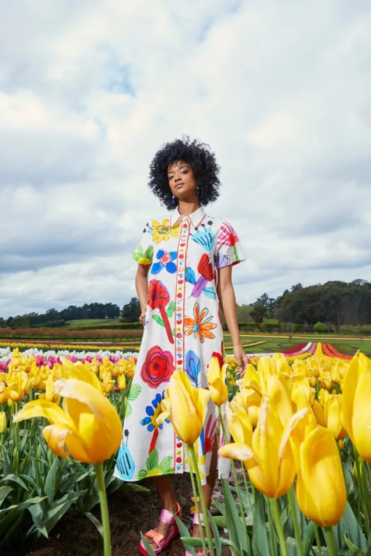 Petal Parade Shirt Dress sold by gorman