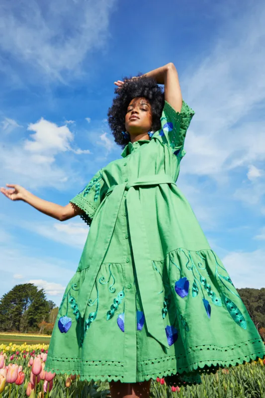 Peas Anglaise Shirt Dress sold by gorman