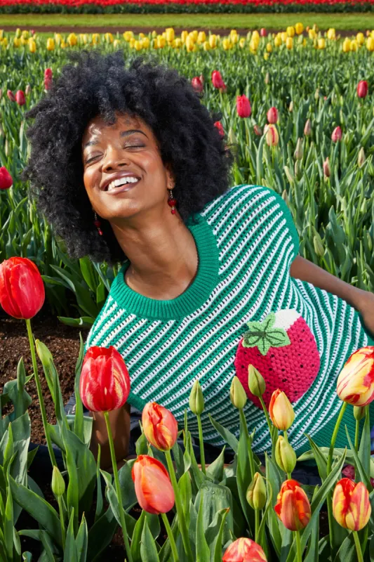 Strawberry Patch Knit Vest sold by gorman