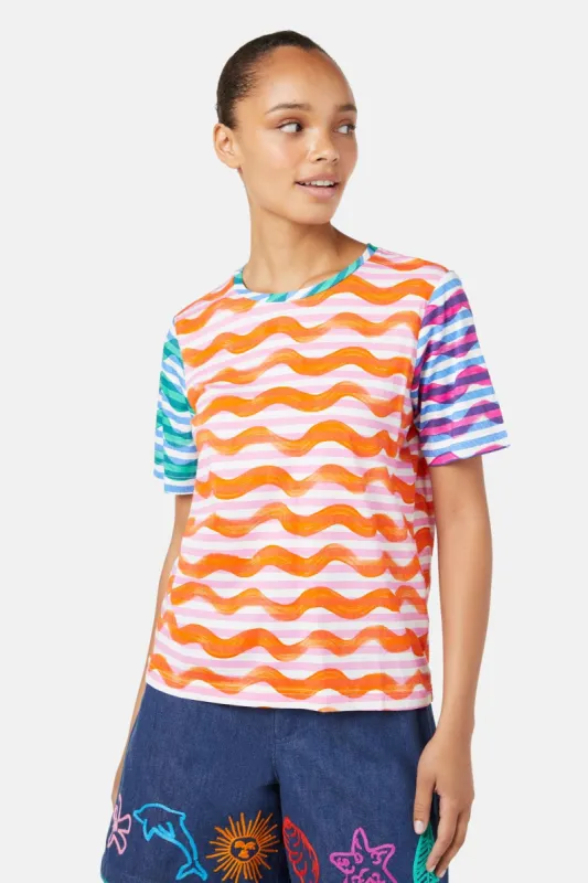 Squiggle Stripe Tee sold by gorman