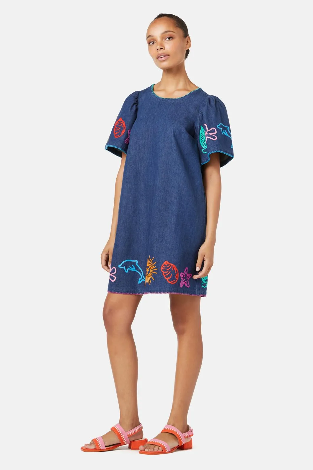 Taking Time Embroidered Denim Dress sold by gorman product image thumbnail 3