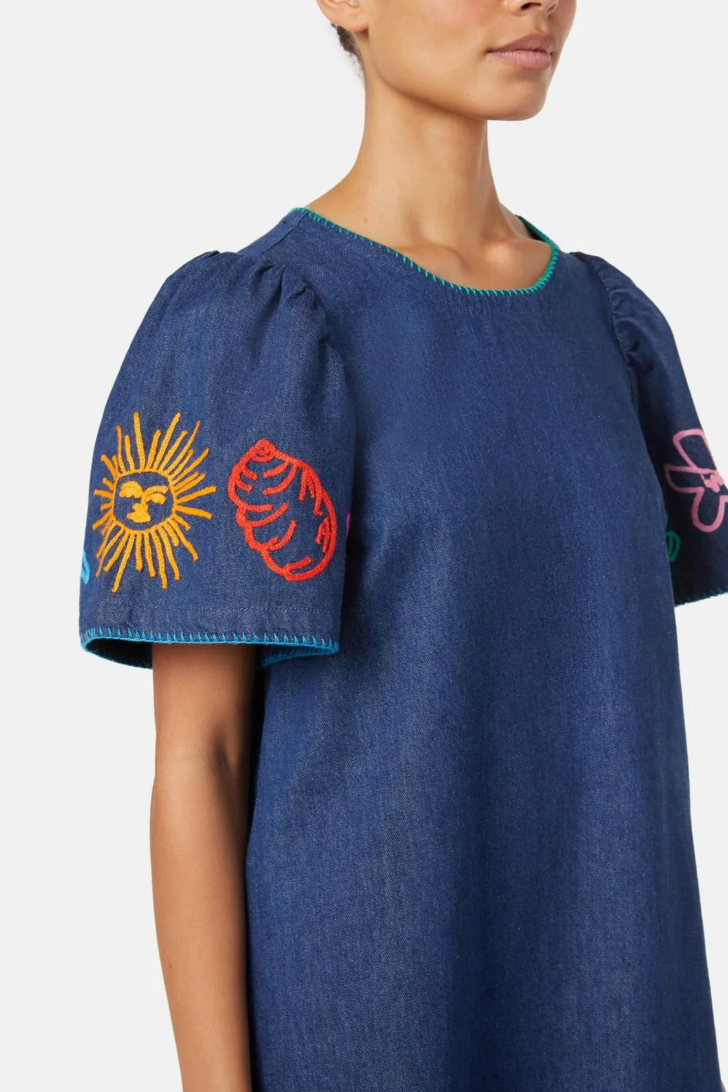 Taking Time Embroidered Denim Dress sold by gorman product image thumbnail 5