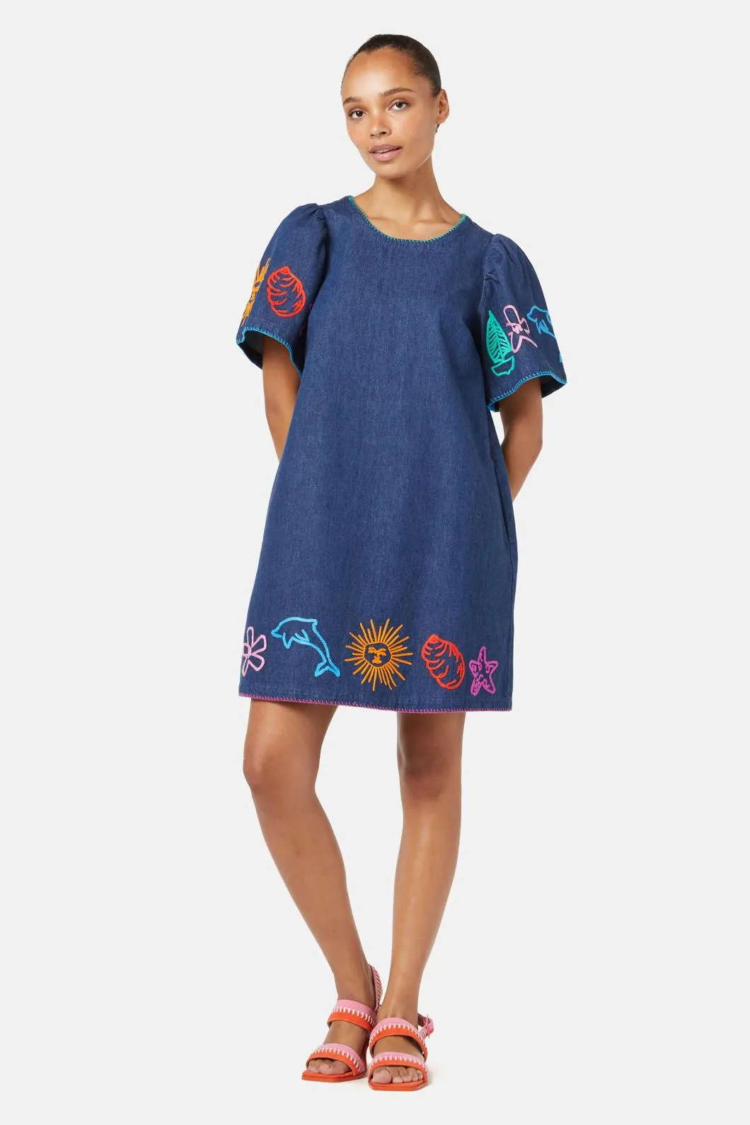 Taking Time Embroidered Denim Dress sold by gorman product image thumbnail 2