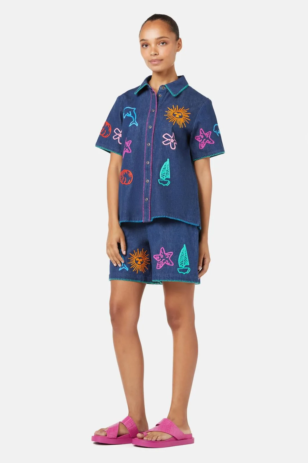 Taking Time Emb Denim Shirt sold by gorman product image thumbnail 3