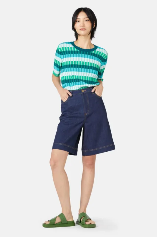 Soleil Denim Shorts sold by gorman