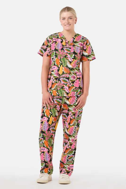 Tropical Leaves Scrub Set sold by gorman