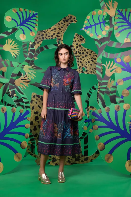 Monkey Forest Poplin Dress sold by gorman