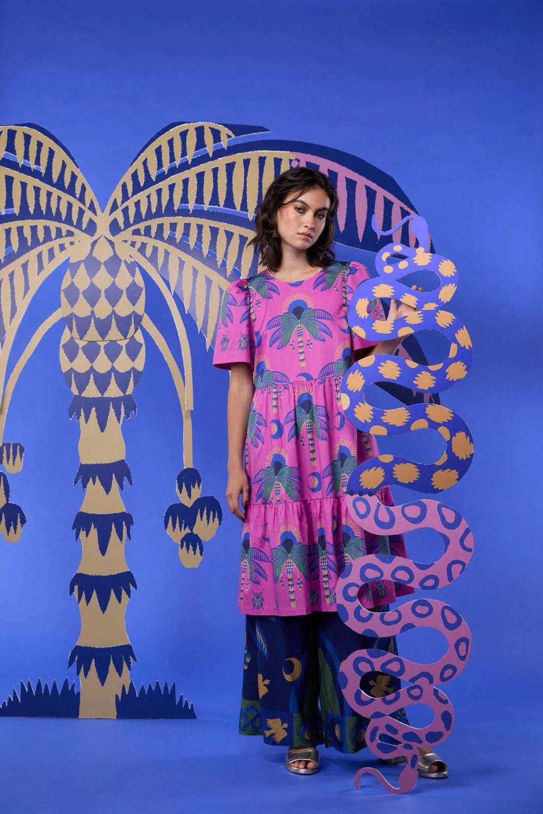 Stamp Collecting Tiered Dress sold by gorman