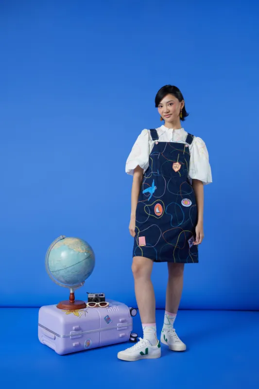 Taking A Trip Denim Dress sold by gorman