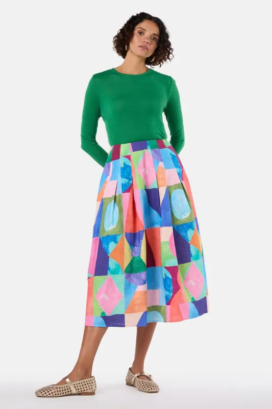 Cutting Shapes Midi Skirt sold by gorman