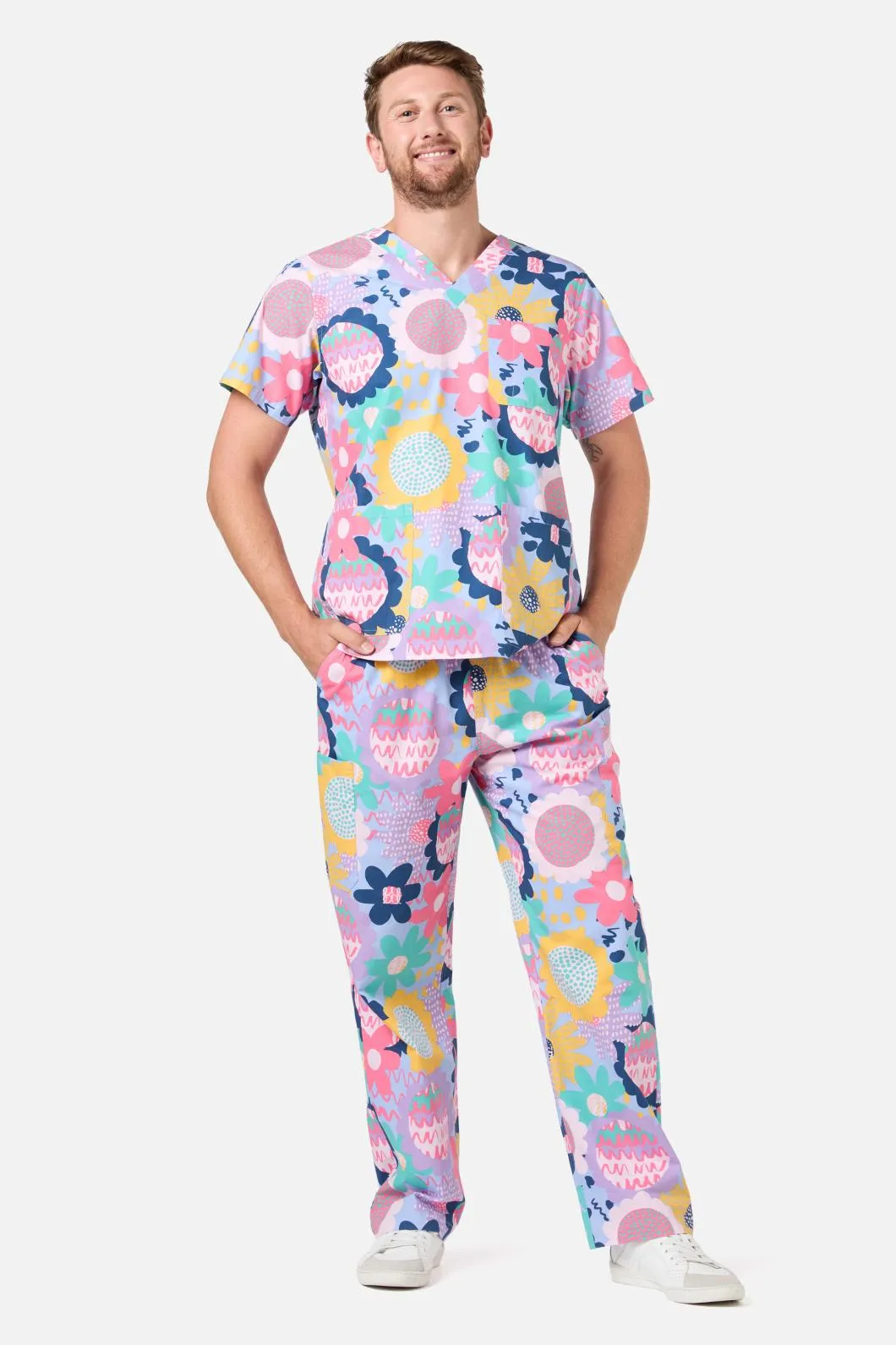 Daisy Sketch Scrub Set sold by gorman