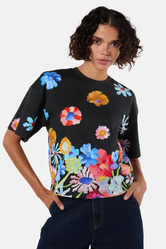 Big Bouquet Placement Relaxed Tee sold by gorman