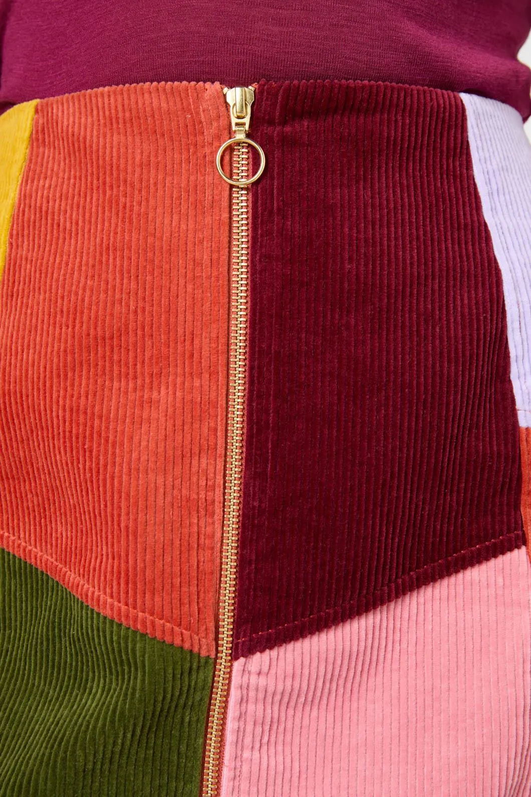 Retro Spliced Cord Skirt sold by gorman product image thumbnail 4