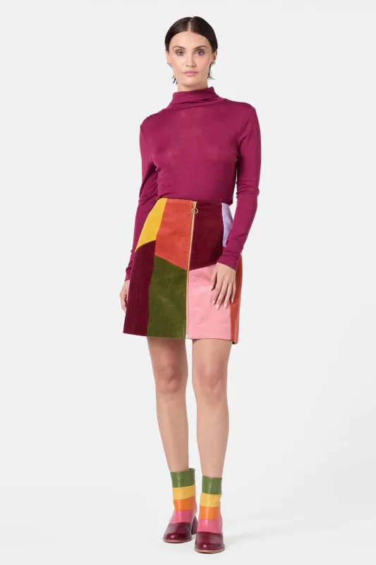 Retro Spliced Cord Skirt sold by gorman