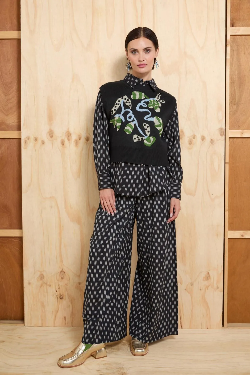 The Vines Knit Vest sold by gorman