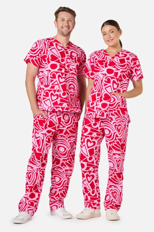 Queen Of Hearts Scrub Set sold by gorman
