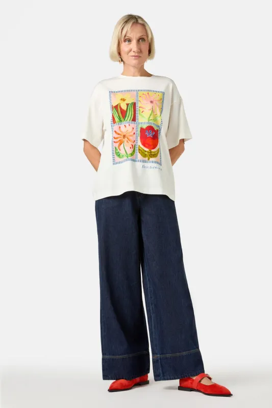 Rosie's Posies Placement Oversized Tee sold by gorman