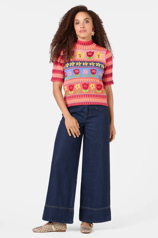 Rosie's Posies Knit Top sold by gorman