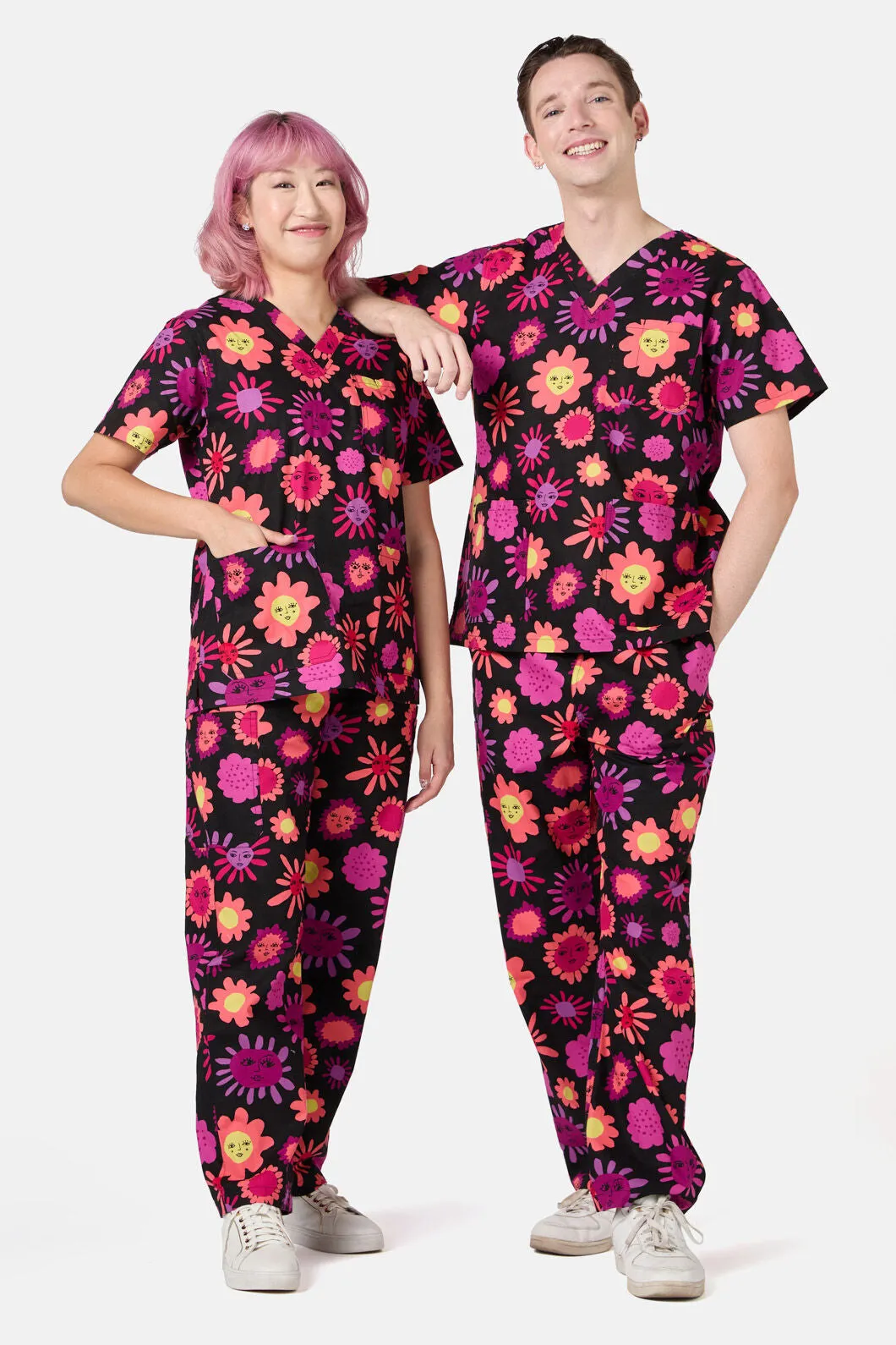 Smiley Flowers Scrub Set sold by gorman