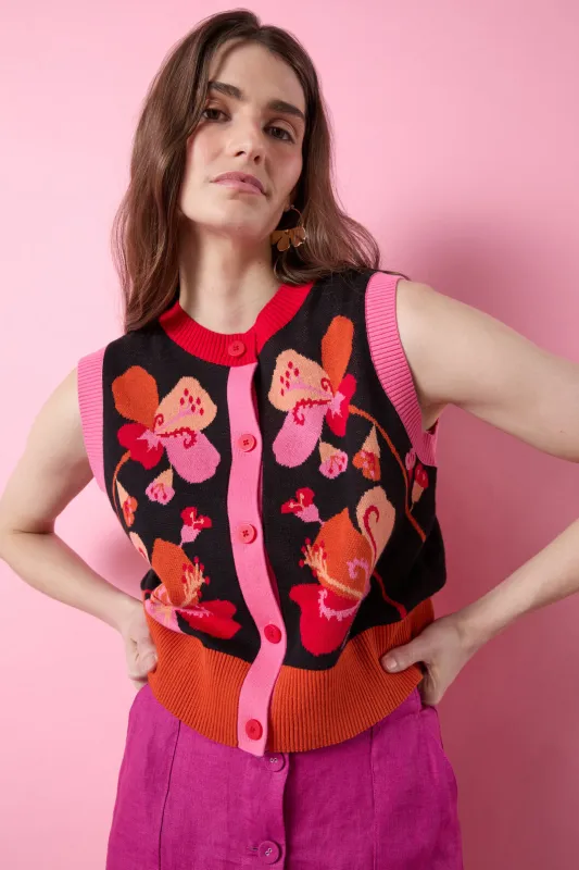 Flora Aurora Knit Vest sold by gorman