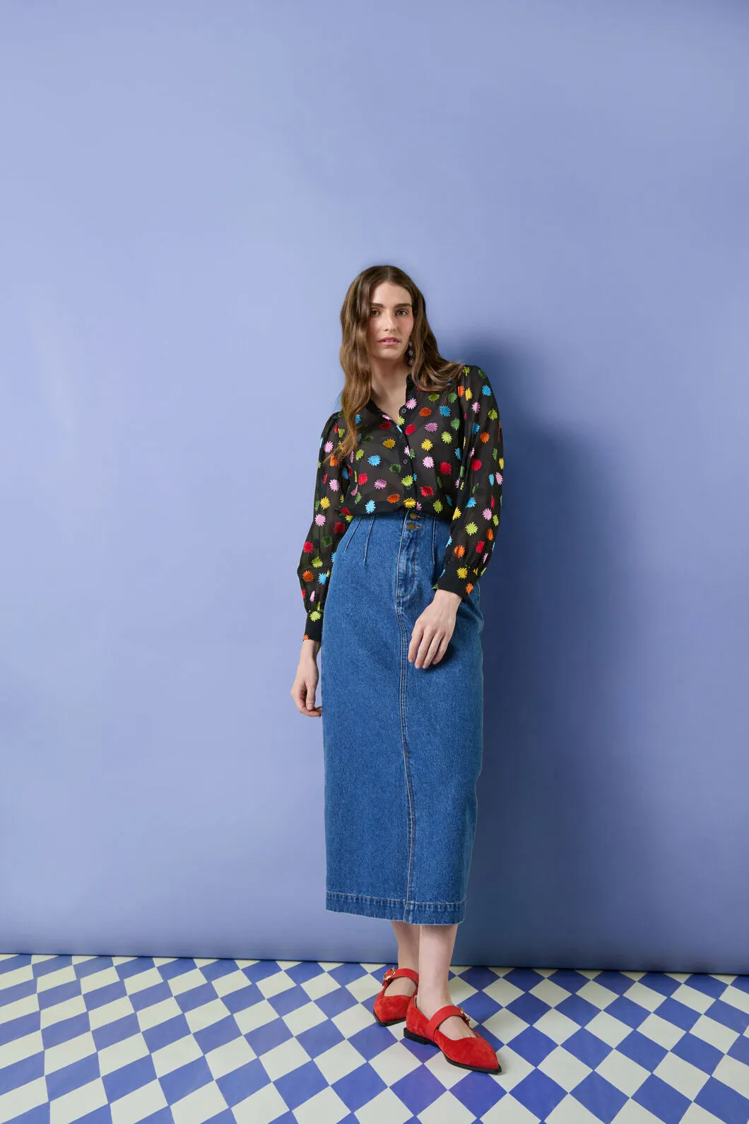 Peyton Denim Midi Skirt sold by gorman product image thumbnail 2