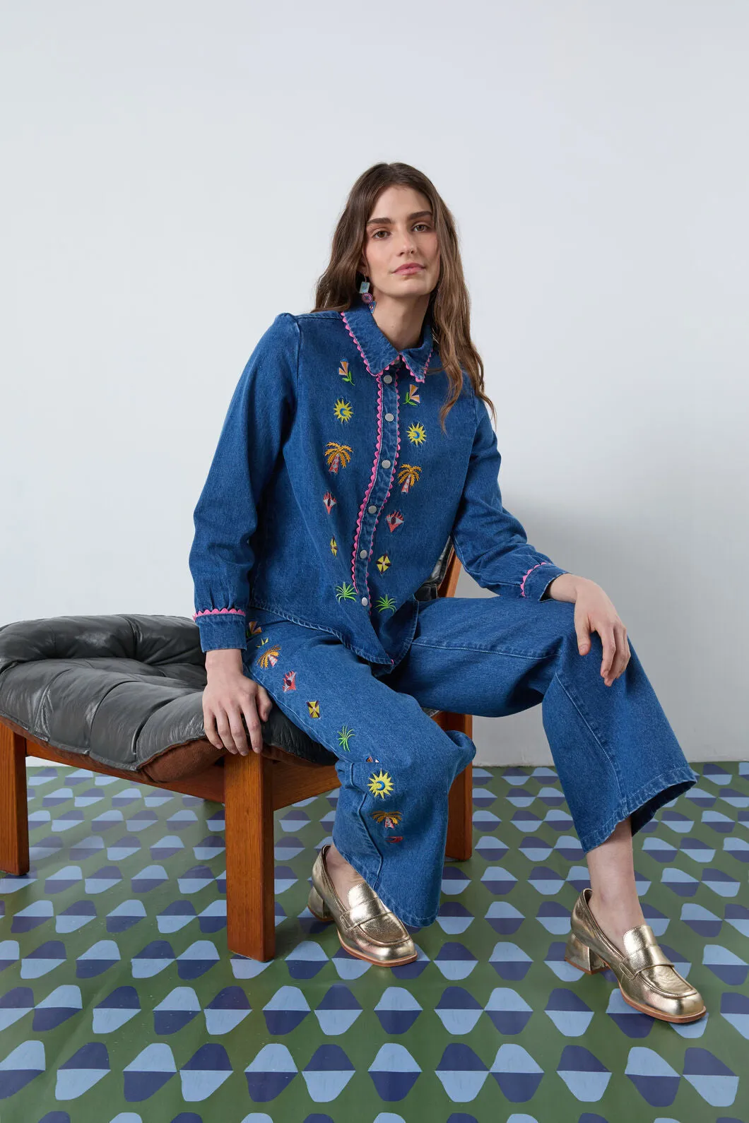 Luna Cirque Denim Shirt sold by gorman