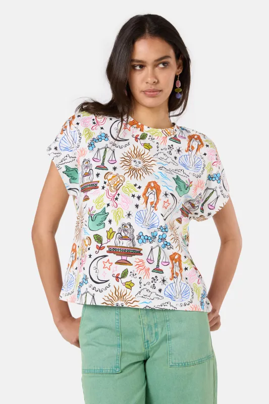 Fortune Print Boxy Tee sold by gorman
