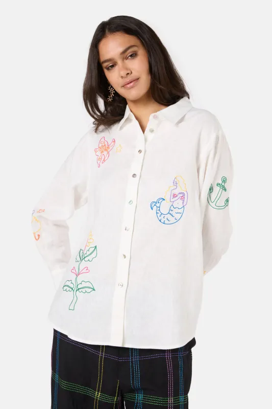 Sirena Embroidered Shirt sold by gorman