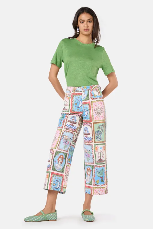 Good Fortune Print Denim Jean sold by gorman