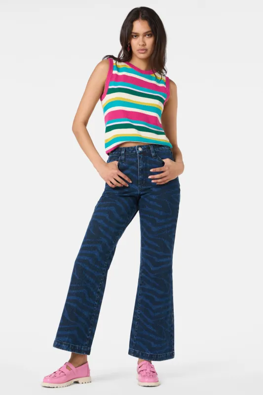 Racing Stripes Wide Leg  Jean sold by gorman