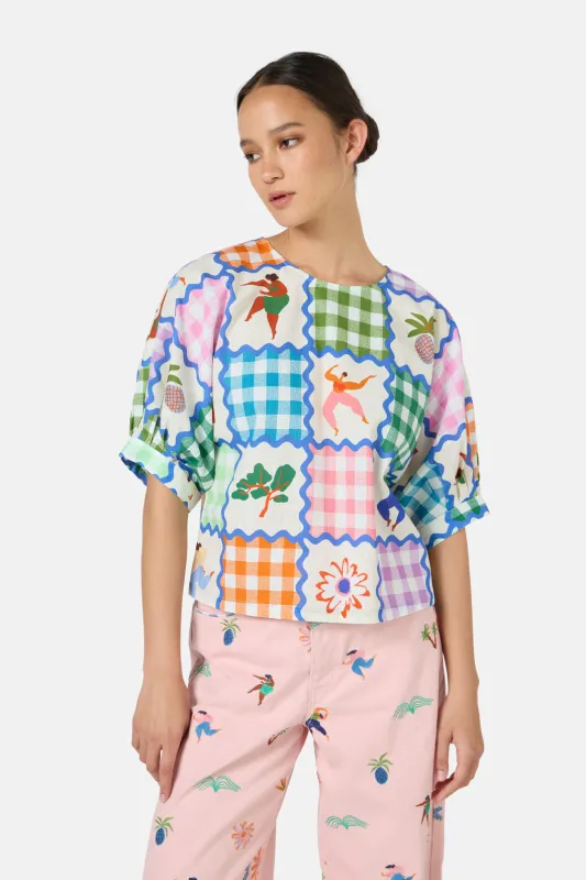 Hidden Paradise Patchwork Top made by gorman