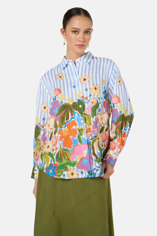 Midnight Garden Stripe Shirt sold by gorman