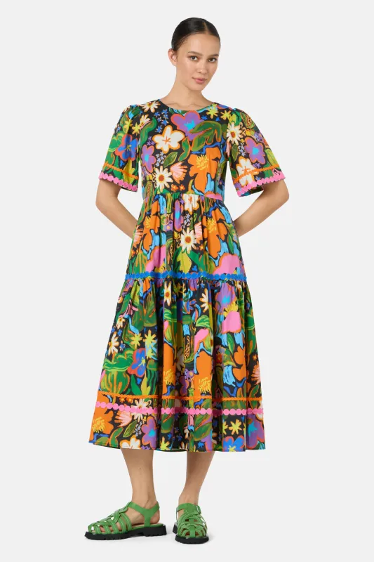 Midnight Garden Tiered Dress sold by gorman