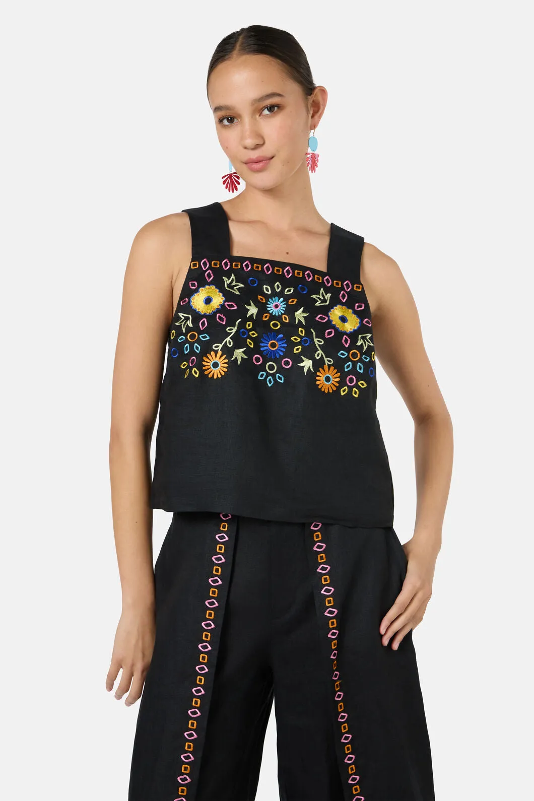 Tropic Pop Embroidered Tank sold by gorman