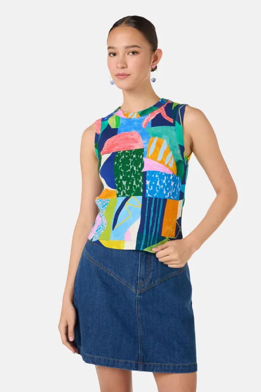 Jungle Rhapsody Rib Tank sold by gorman